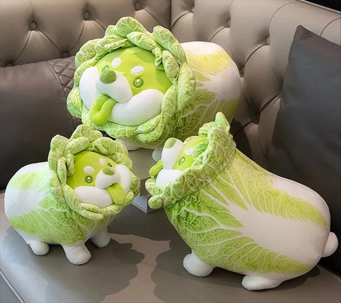 Vegetable Fairy Series Cabbage Dog 45cm Plush - Image 3