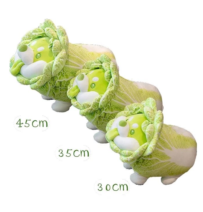 Vegetable Fairy Series Cabbage Dog 35cm Plush - Image 4