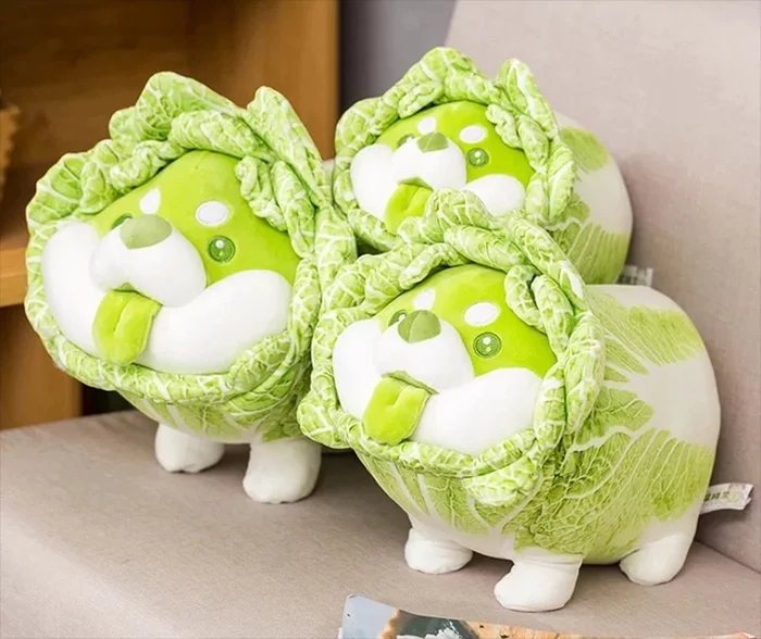 Vegetable Fairy Series Cabbage Dog 35cm Plush - Image 2
