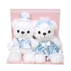 Bridal Set White X Black Bear Plush Collection
